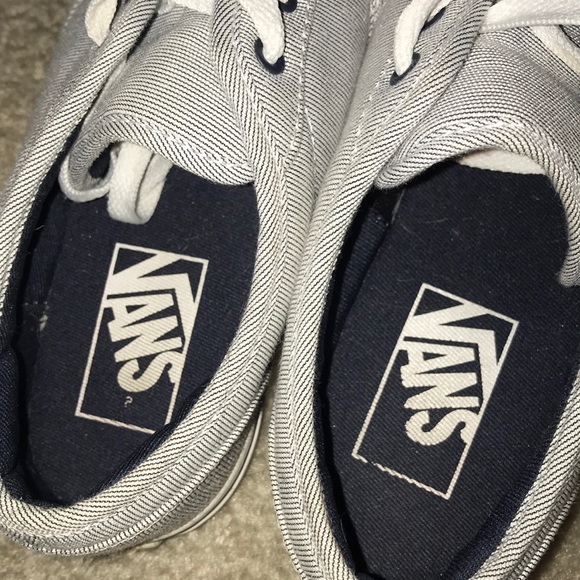 Navy and White Vans size 7 - Picture 2 of 4